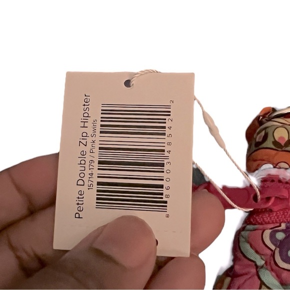 Vera Bradley Petite Double Zip Hipster- Pink Swirls  NWT - Picture 4 of 7